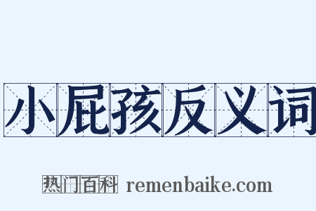 小屁孩反义词是什么意思的图片